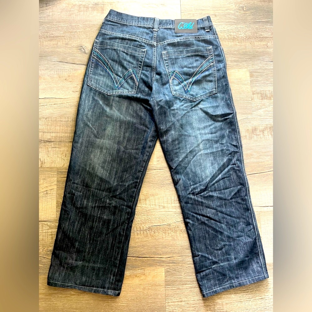 Vintage 1990s Y2K South Pole WCKD Baggy Skater Denim Jeans Men’s Sz 34